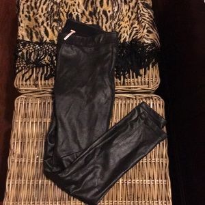 Free People Pants - Free People Faux suede leggings size 4. Worn once Free People Pants - Free People Faux suede leggings size 4. Worn once